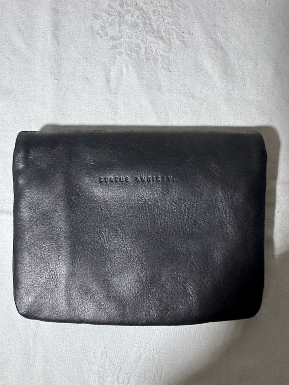 Status Anxiety Black Leather Pouch/Wallet